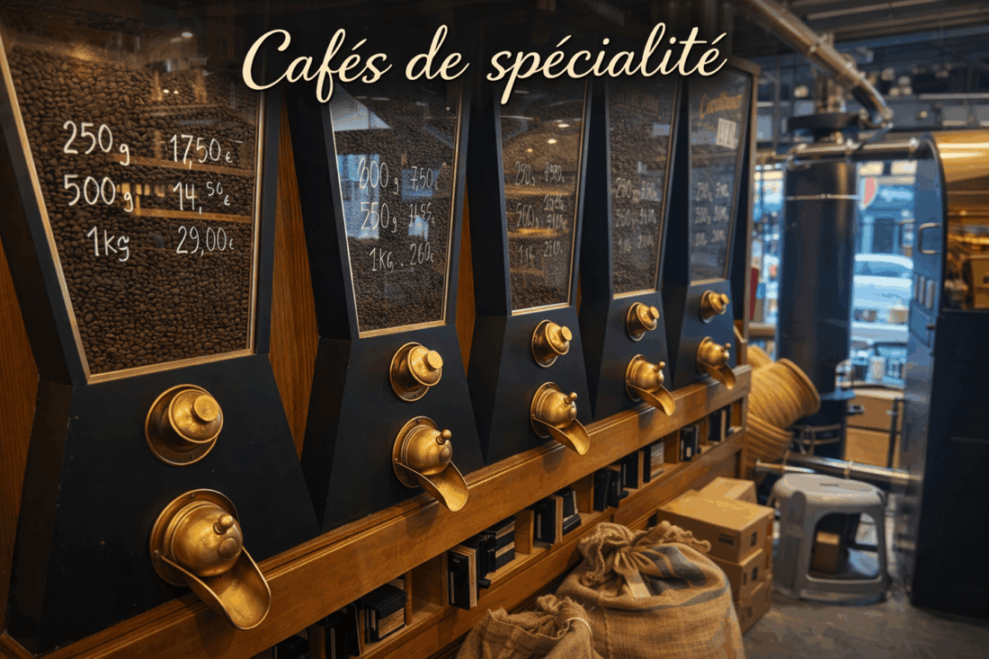 Du café de spécialité dans des silos à grains