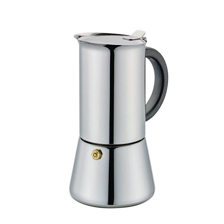 Cafetière italienne Cilio Rigoletto 6 tasses en acier inoxydable satiné compatible induction