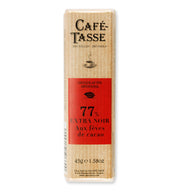 Barre Café-Tasse de chocolat noir 77 % avec éclats de fèves de cacao torréfiées, 45 g