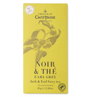 Tablette Café-Tasse de chocolat noir 60 % au thé Earl Grey et à la bergamote, 85 g