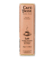 Barre Café-Tasse au chocolat au lait praliné amandes et brisures de crêpes, 45 g