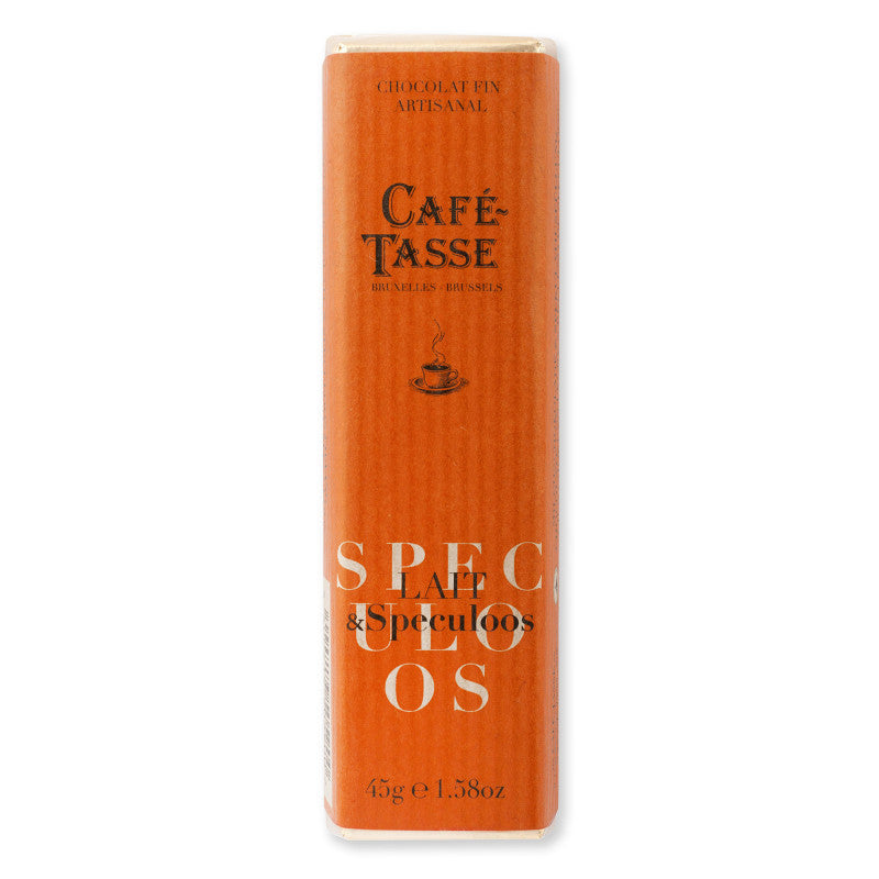 Barre Café-Tasse au chocolat au lait 38 % fourrée au spéculoos belge, 45 g