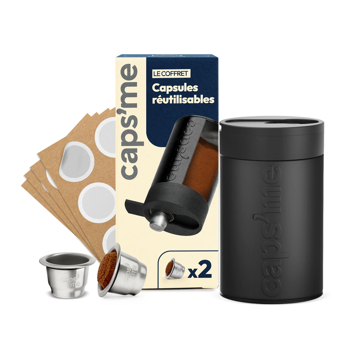 Coffret CAPS’ME de capsules réutilisables en inox