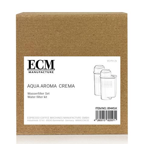 ECM Crema Aqua Aroma – Filtres à eau pour machine à café, lot de 2
