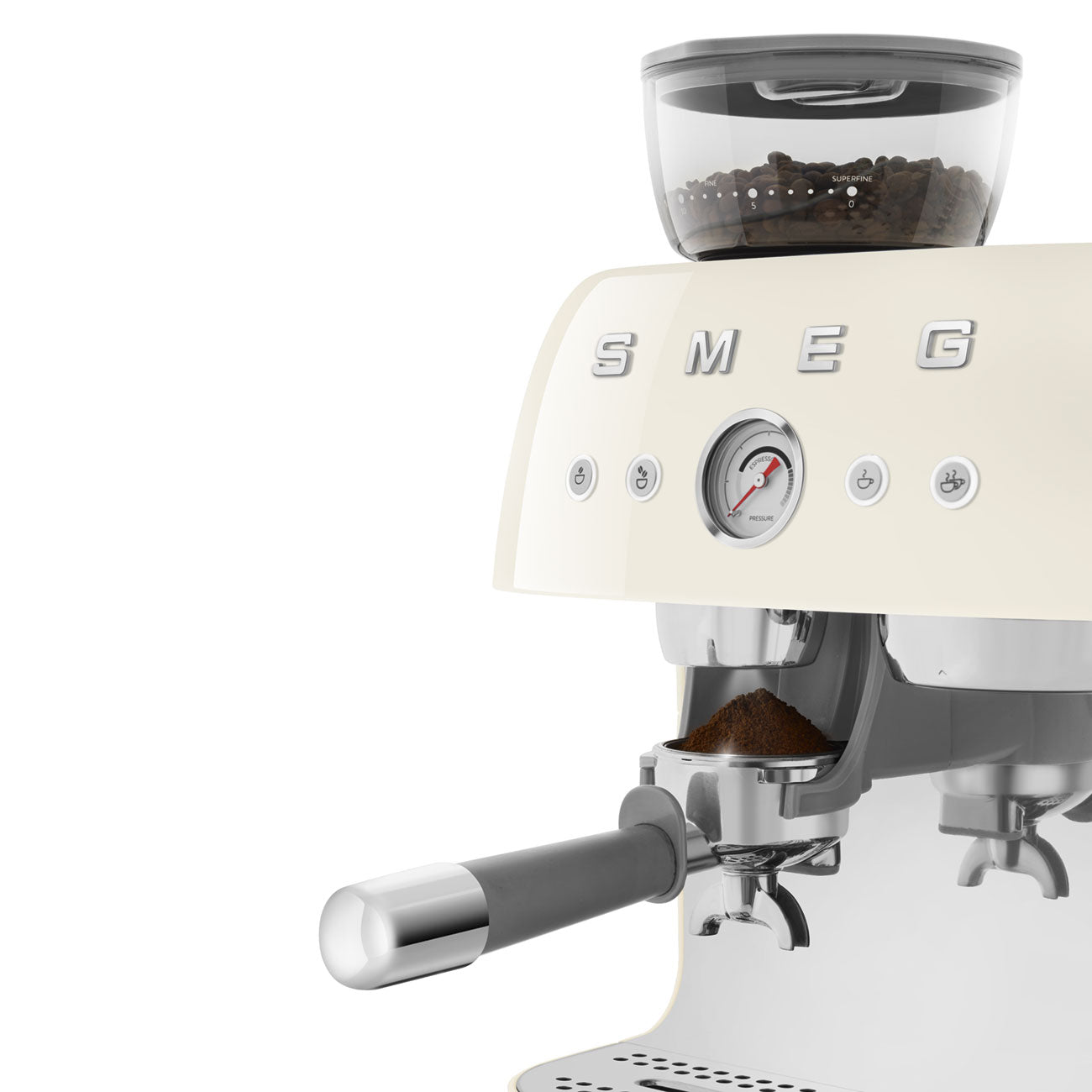 Machine à café Smeg avec moulin intégré noir chauffe tasse