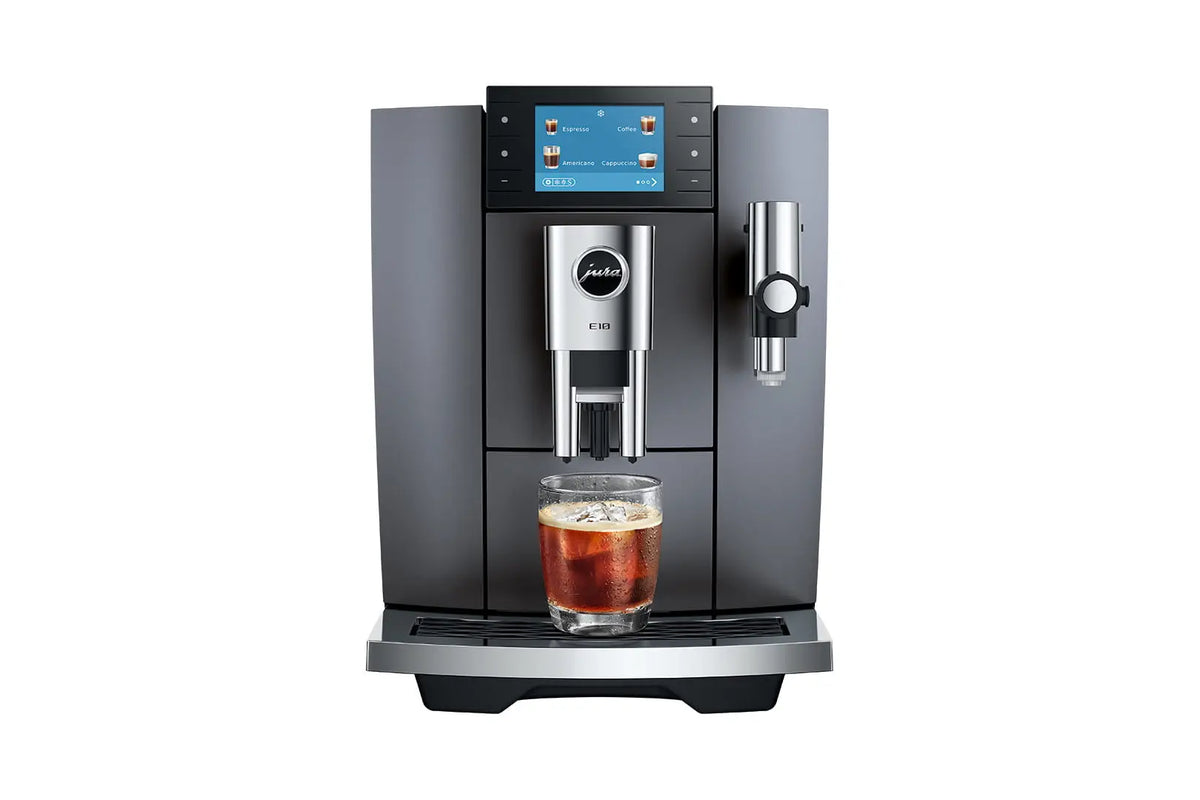JURA E10 Onyx Grey, machine à café automatique avec broyeur P.A.G.2+, Cold Brew et système Sweet Foam