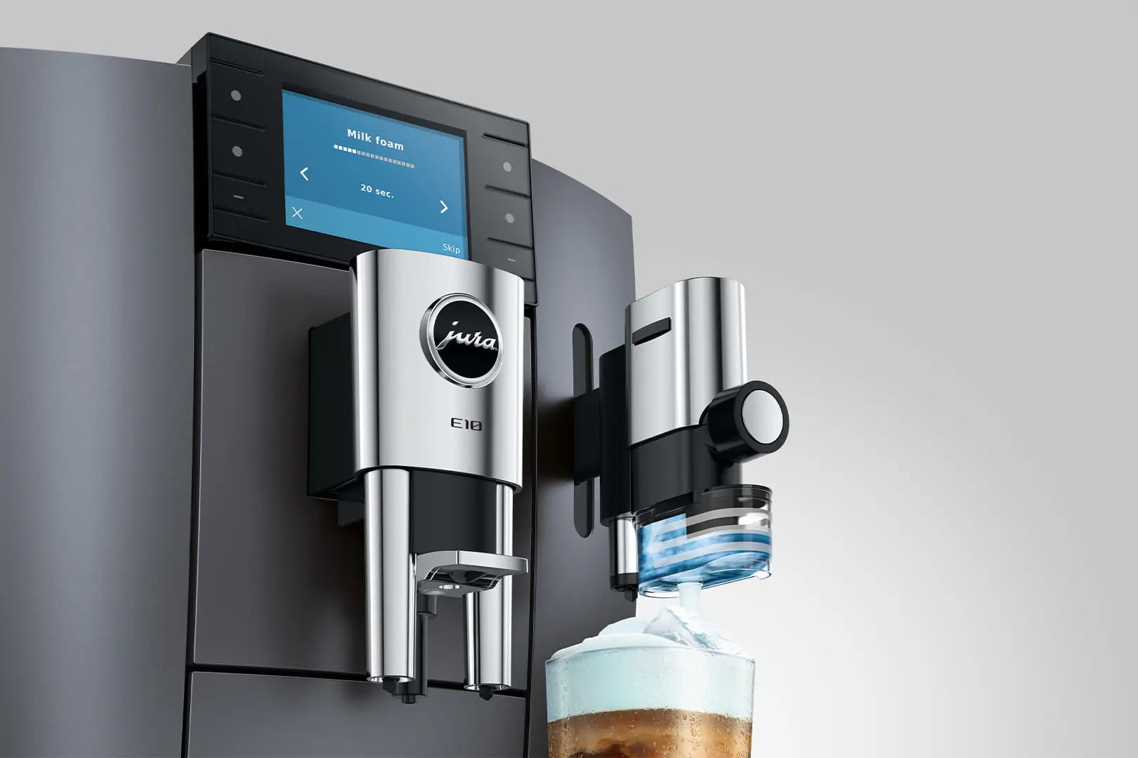 JURA E10 Onyx Grey système de lait