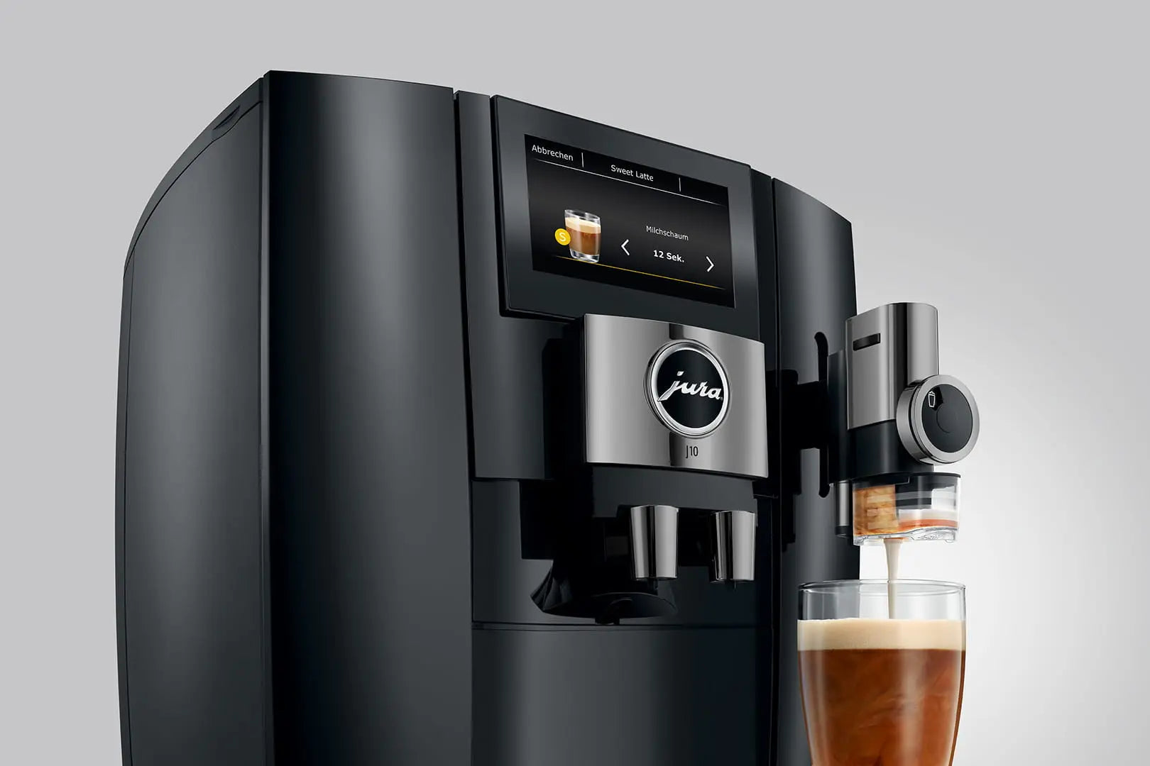 Jura J10 Piano Black écran réglages
