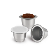 Lot de 3 capsules à café réutilisables CAPS’ME en acier inoxydable compatibles Nespresso® Original