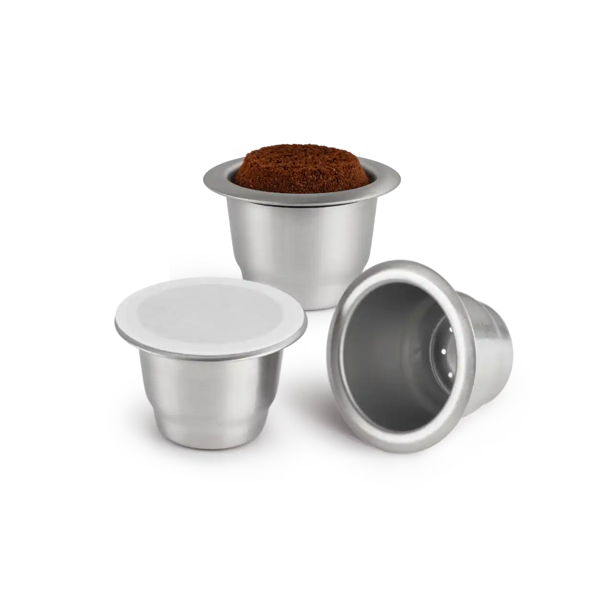 Lot de 3 capsules à café réutilisables CAPS’ME en acier inoxydable compatibles Nespresso® Original