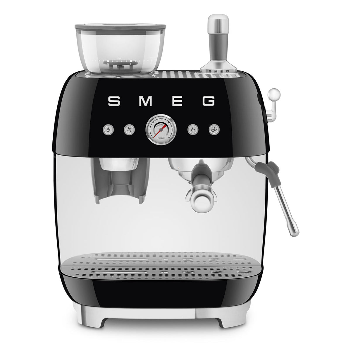 Machine à café Smeg avec moulin intégré noir chauffe tasse