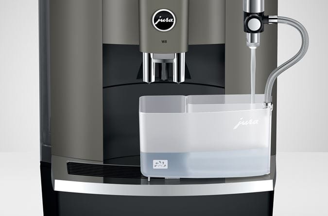 Machine à café Jura W8 Dark Inox bac de nettoyage pour système de lait