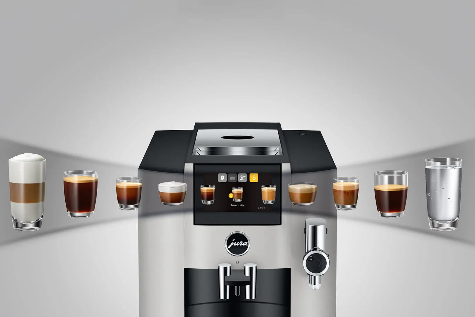 machine à café Jura S8 sélection des produits 