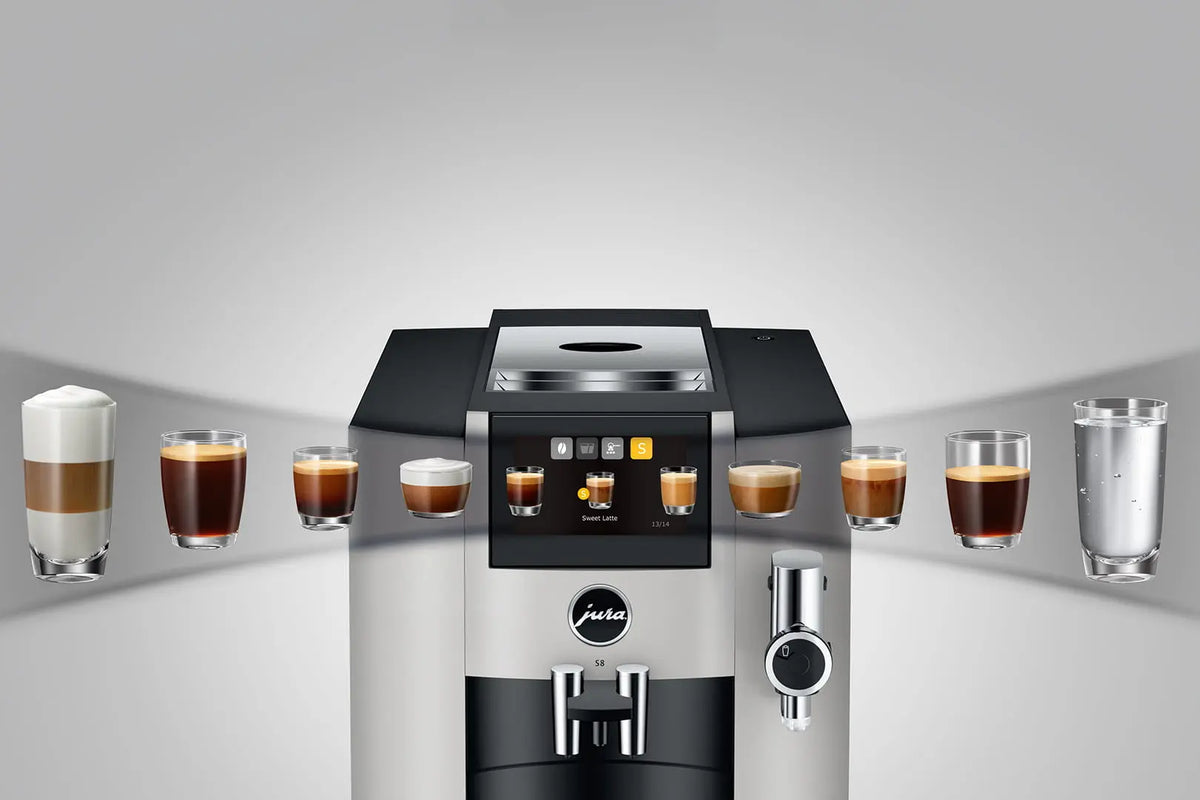 machine à café Jura S8 sélection des produits 