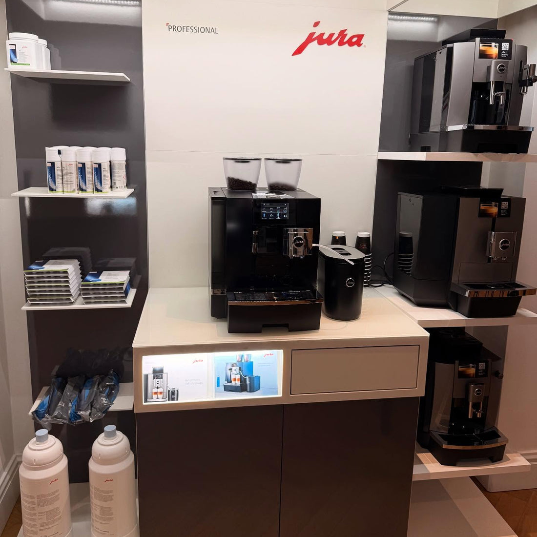 Showroom Cafés Van Hove machines à café Jura