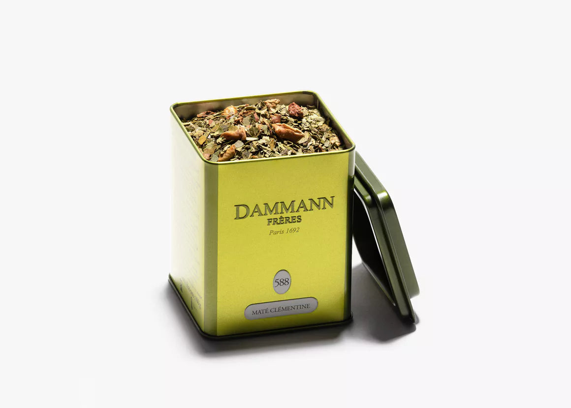 Maté clémentine, boîte de 100g - Cafés Van Hove