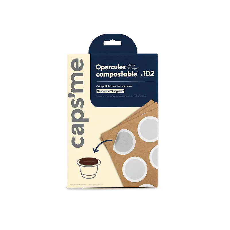 Opercules en papier compostable CAPS’ME pour capsules réutilisables Nespresso®