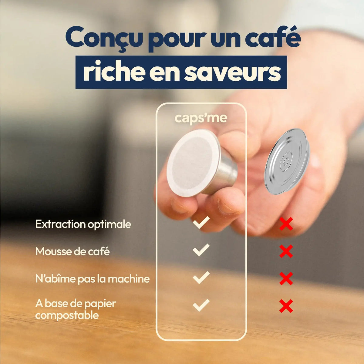 Opercules en papier riches en saveurs