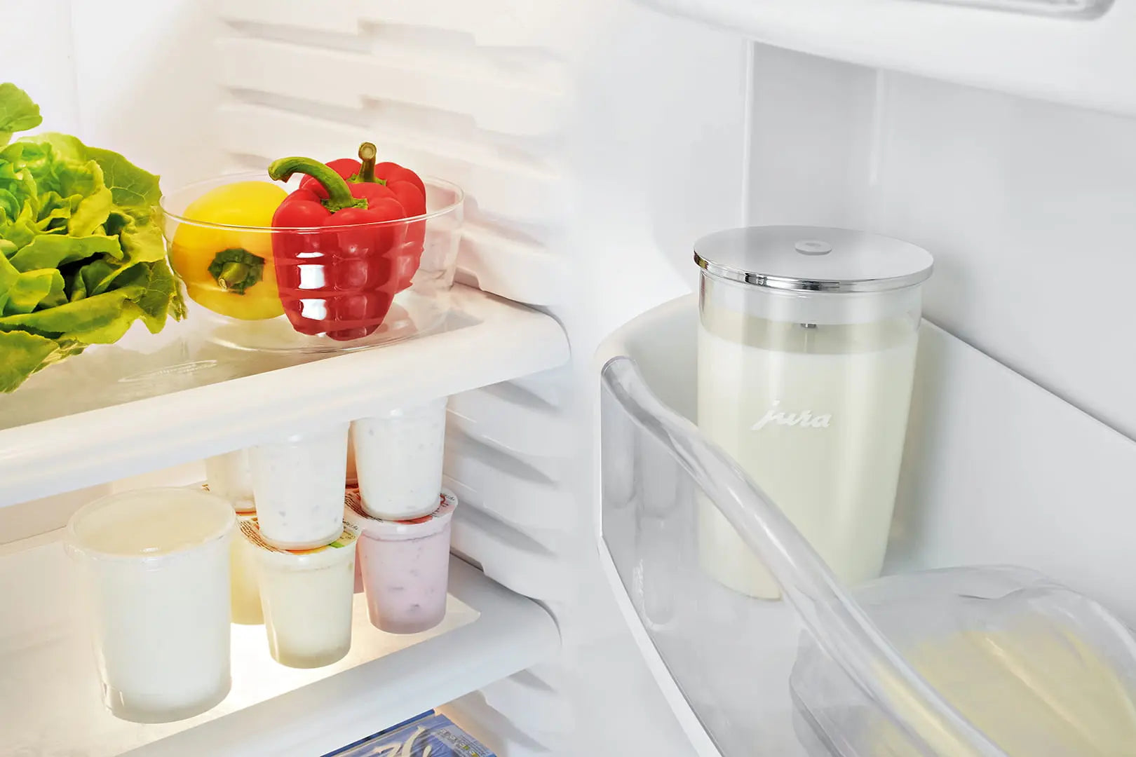 Récipient à lait en verre JURA 0,5 L pour machine à café automatique dans frigo