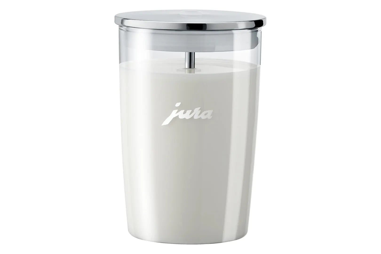 Récipient à lait en verre JURA 0,5 L rempli pour machine à café automatique