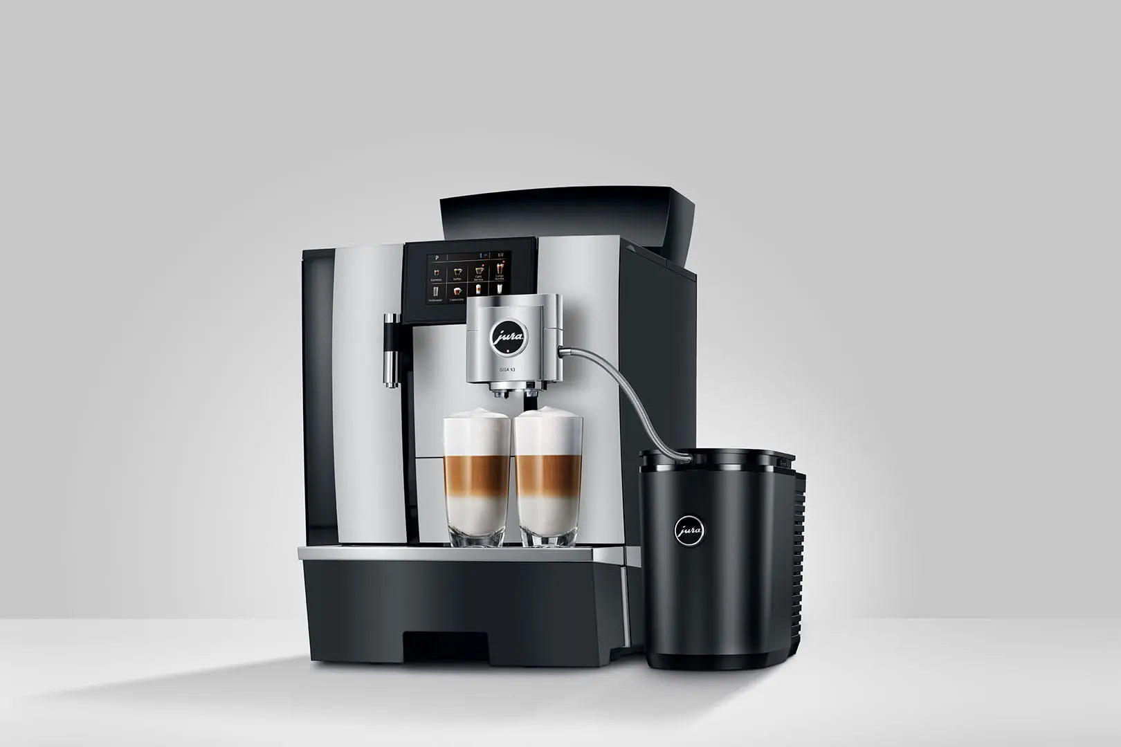 Refroidisseur à lait JURA Cool Control 2,5 L noir pour machine à café professionnelle connecté à uneJura Giga X3.