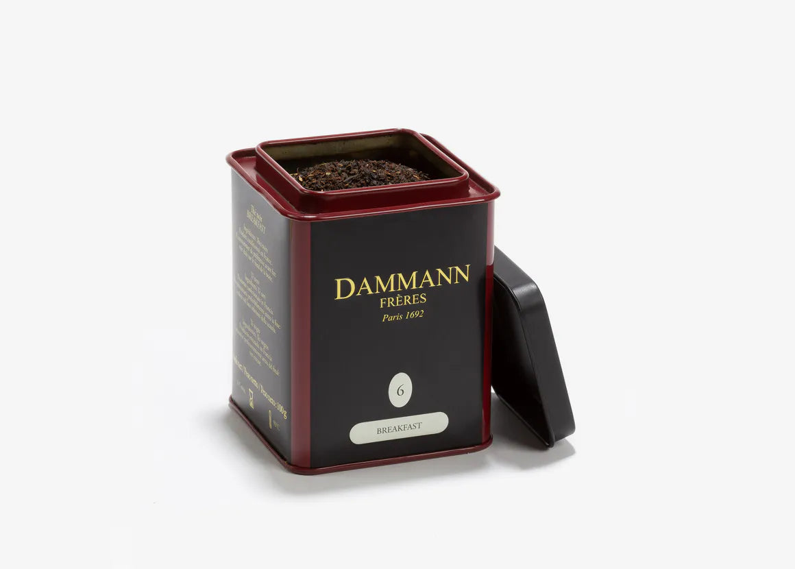 Breakfast – Thé noir Assam Ceylan Darjeeling en boîte métal 100 g