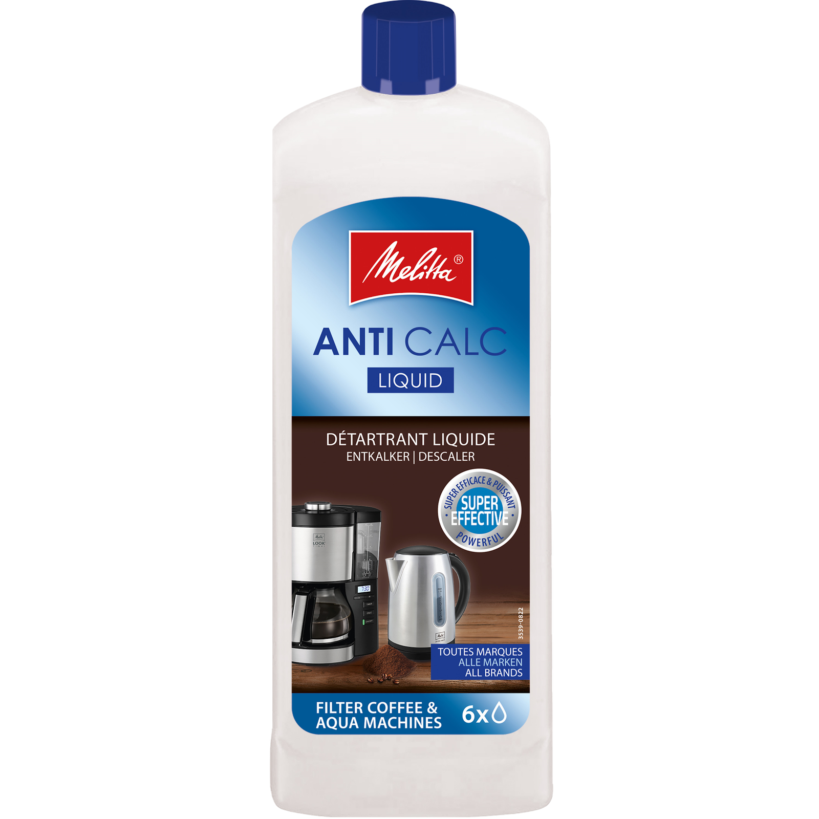 Détartrant liquide Anti Calc Melitta pour cafetières filtre et bouilloires