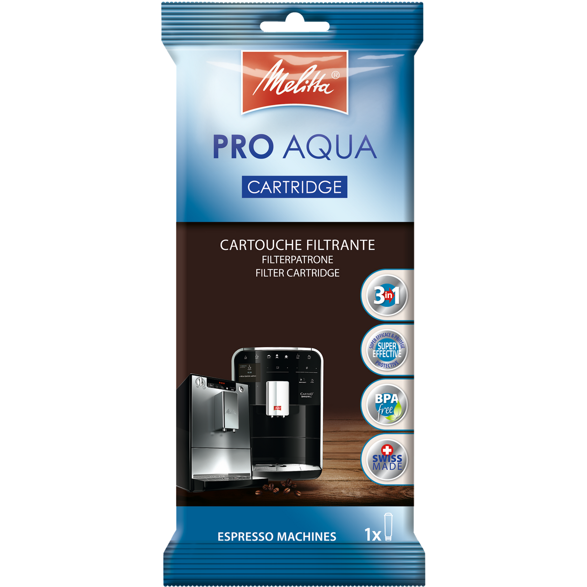 Cartouche filtrante Pro Aqua Melitta pour machines à expresso automatiques