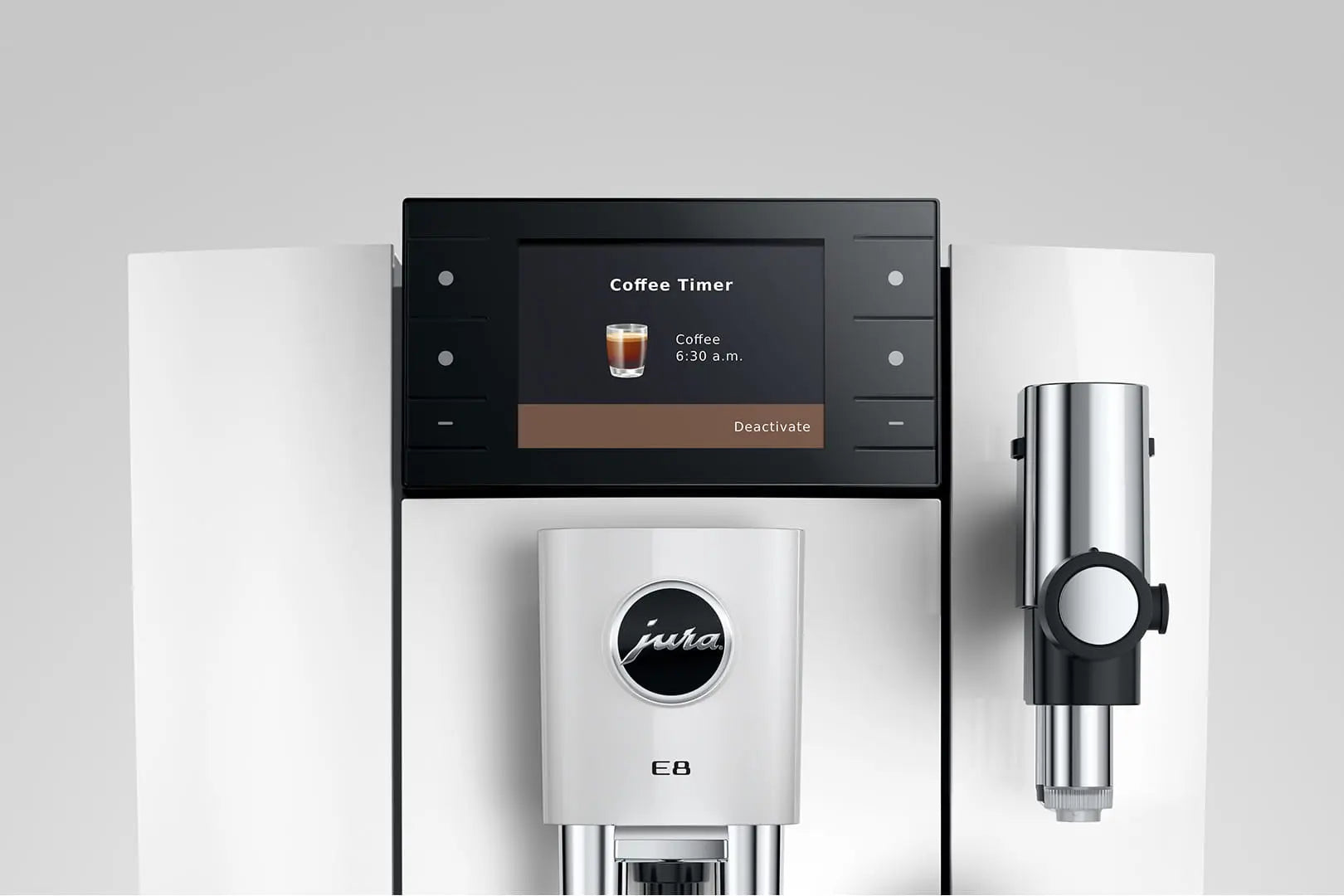 machine à café Jura E8 Piano White écran