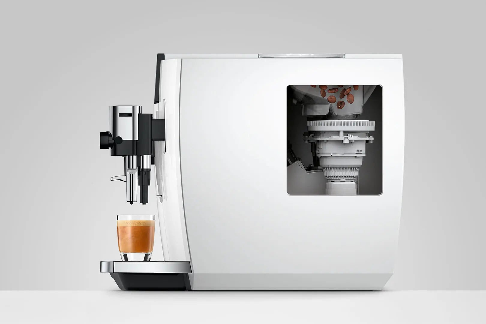 machine à café Jura E8 Piano White + intérieur du moulin 