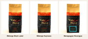 Strong Coffee Pack - Mélange Black Label, Mélange Expresso et Maragogype Nicaragua, 500gr chacun