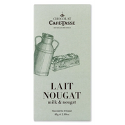 Tablette de chocolat au lait Café-Tasse 38 % cacao et nougat 85 g