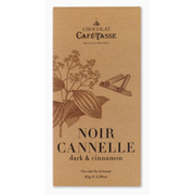 Tablette de chocolat noir Café-Tasse à la cannelle 85 g