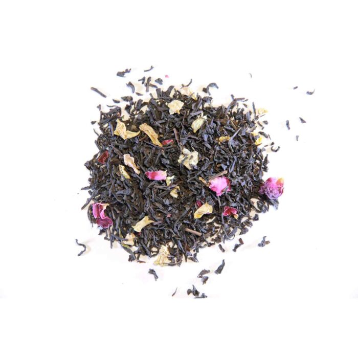 Thés aux Sept Parfums is a fragrant black tea with fruity flavours.