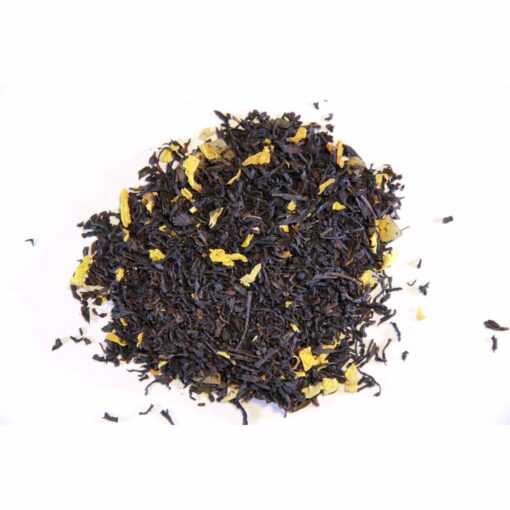 Mangue est un thé noir parfumé aux saveurs fruitées.