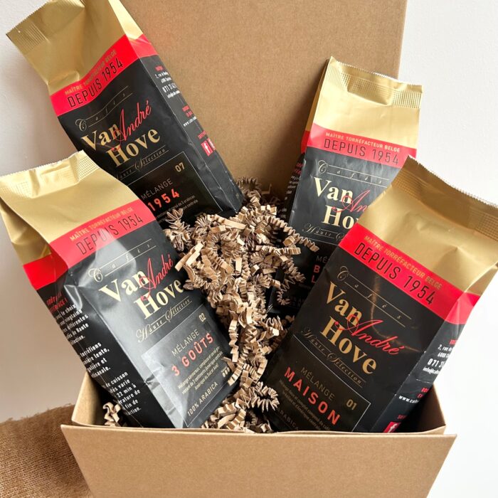 Coffret cadeau de 4 cafés mélanges