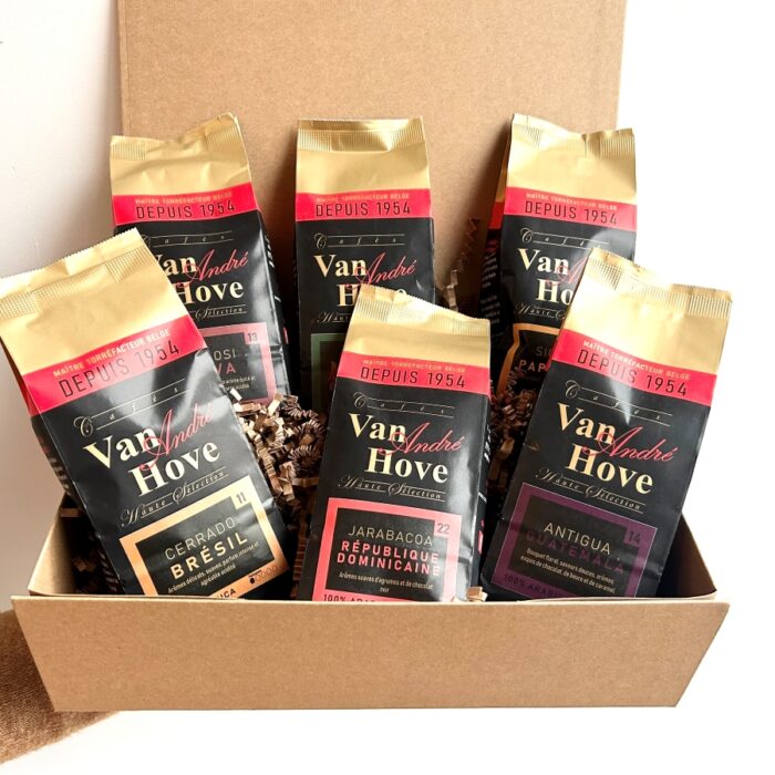 Coffret cadeau de 6 cafés du monde