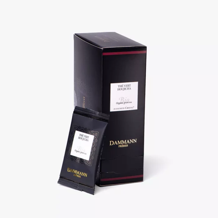 Une boite avec THÉ VERT TORRÉFIÉ HOUJICHA BIO