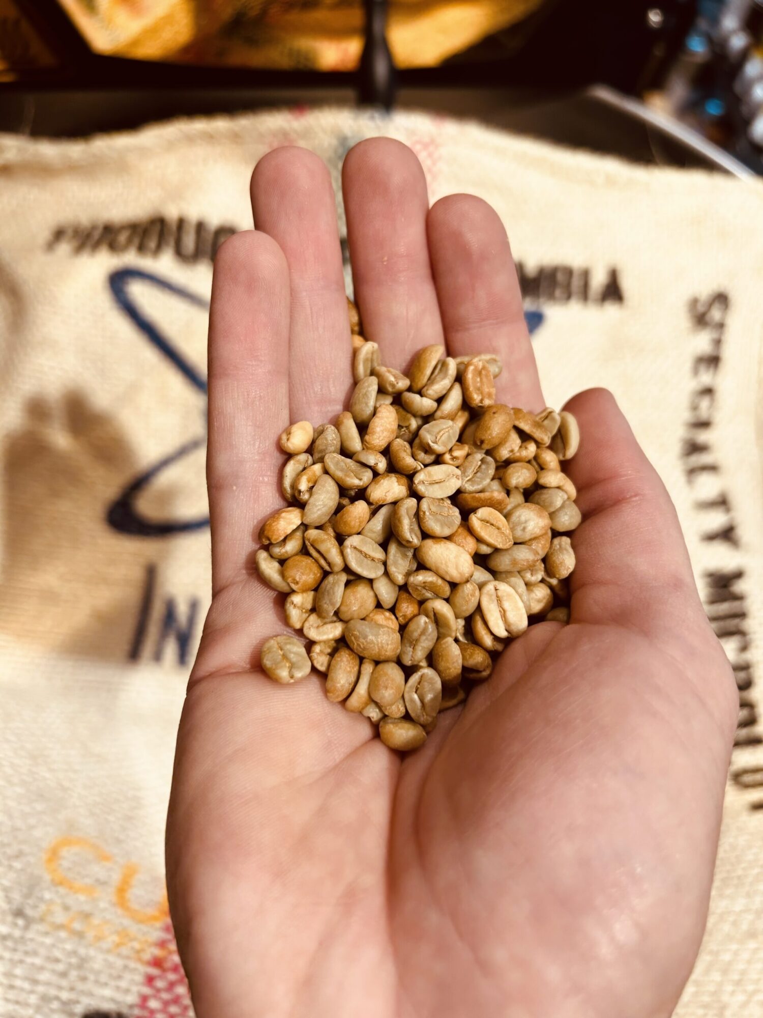 Café Colombie La Cristalina Huila grains vert