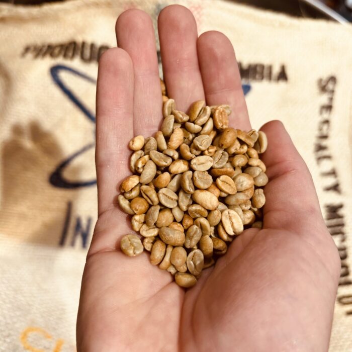 Café Colombie La Cristalina Huila grains vert