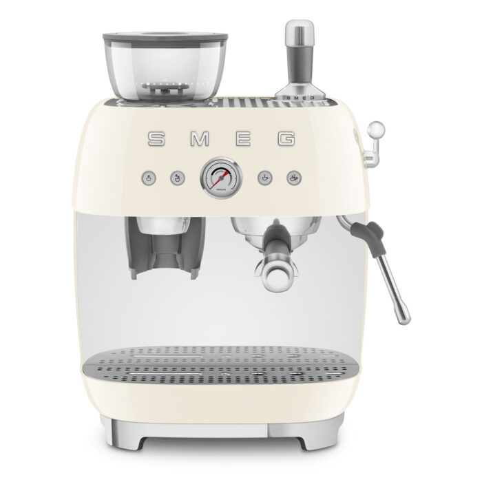 Smeg espressomachine met geïntegreerde molen - Crème