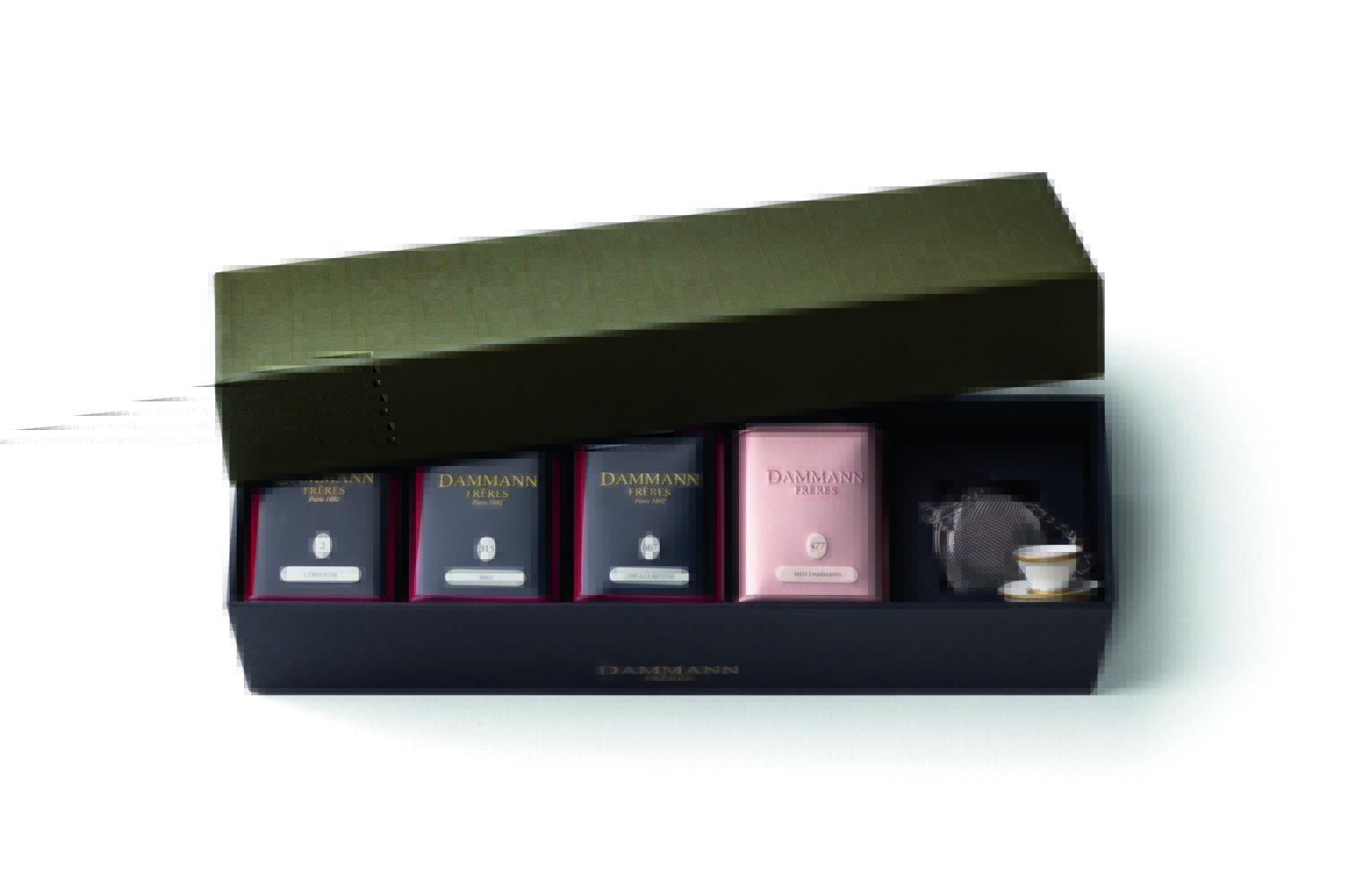 Coffret de thés Damman Jardin Exotique avec infuseur