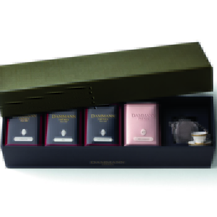 Coffret de thés Damman Jardin Exotique avec infuseur