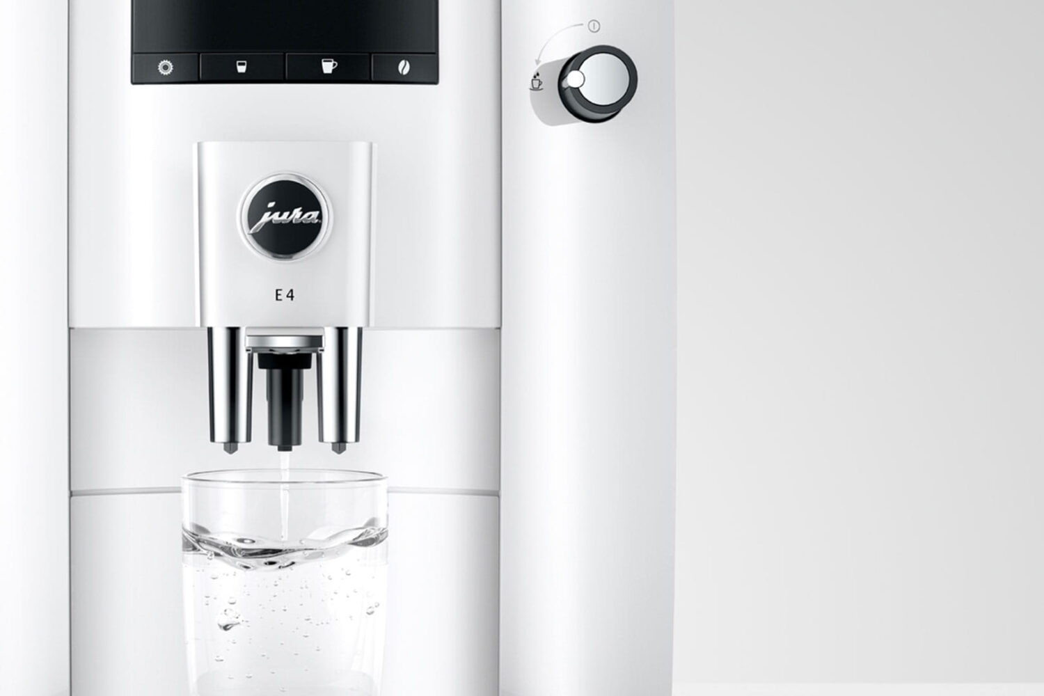 Jura E4 Piano White (EA) fonction eau chaude