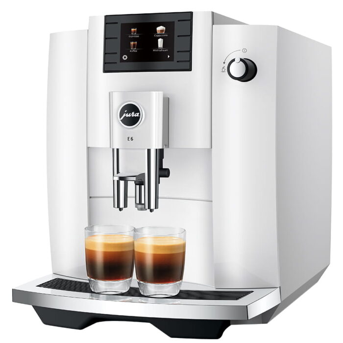 Jura E6 Piano White (EC) 2 coffee cups