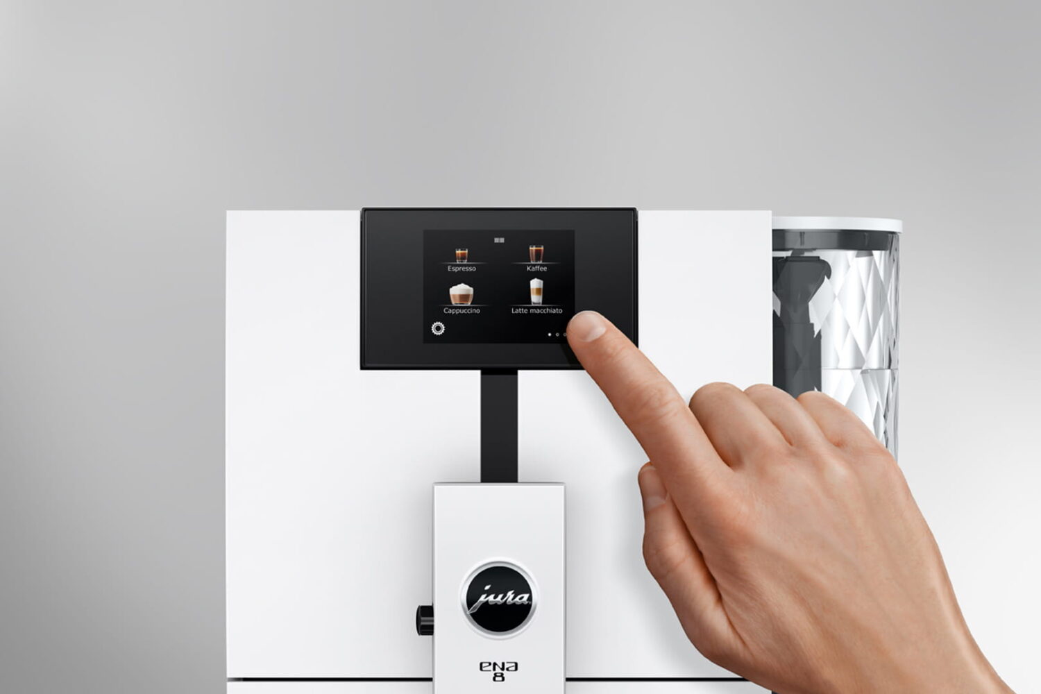 Jura ENA 8 Touch Full Nordic White (EC) screen