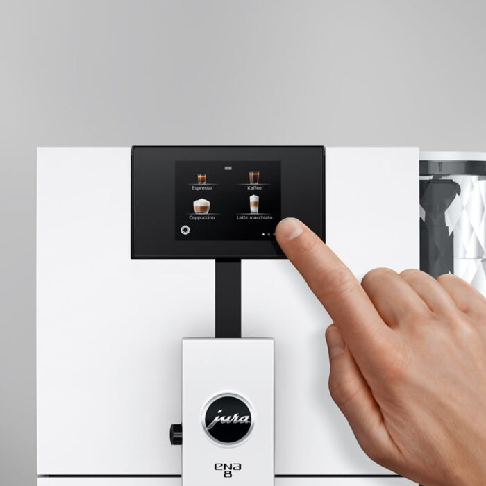 Jura ENA 8 Touch Full Nordic White (EC) screen