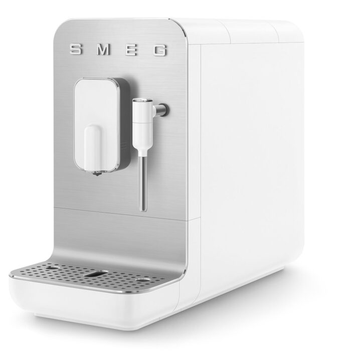Machine à café automatique SMEG Bean to Cup Blanc avec buse eau chaude / vapeur