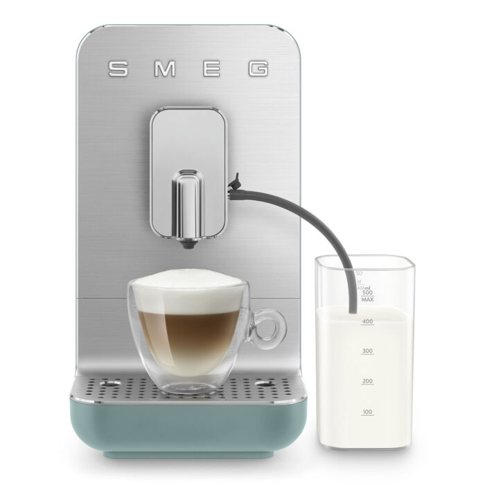 Machine à café SMEG entièrement automatique avec système de lait intégré Vert Émeraude