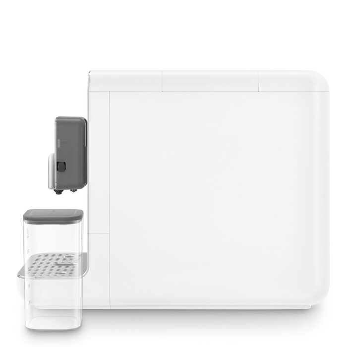 Machine à café SMEG couleur blanc entièrement automatique avec système de lait intégré